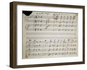 Autograph Sheet Music of Seven Last Words of Our Lord, 1856-Saverio Mercadante-Framed Giclee Print