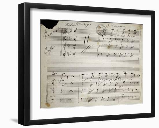 Autograph Sheet Music of Seven Last Words of Our Lord, 1856-Saverio Mercadante-Framed Giclee Print