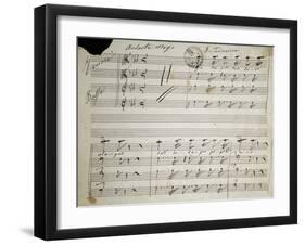 Autograph Sheet Music of Seven Last Words of Our Lord, 1856-Saverio Mercadante-Framed Giclee Print