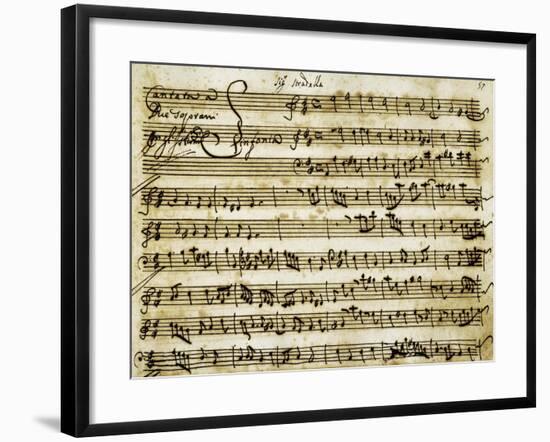 Autograph Sheet Music of Symphony for Two Sopranos-null-Framed Giclee Print