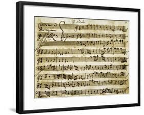 Autograph Sheet Music of Symphony for Two Sopranos-null-Framed Giclee Print