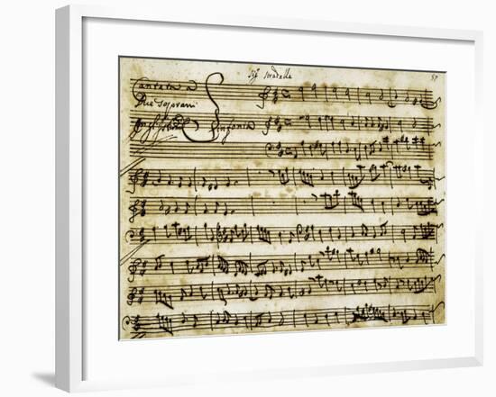 Autograph Sheet Music of Symphony for Two Sopranos-null-Framed Giclee Print