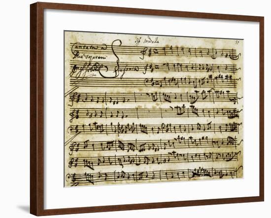 Autograph Sheet Music of Symphony for Two Sopranos-null-Framed Giclee Print