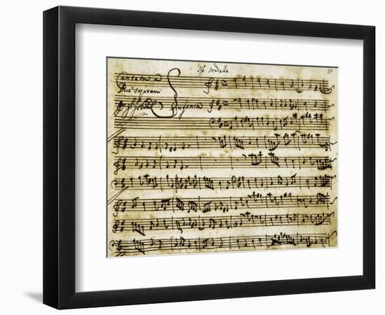 Autograph Sheet Music of Symphony for Two Sopranos-null-Framed Giclee Print