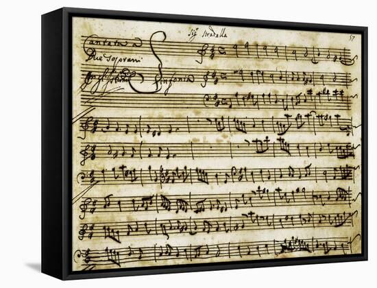 Autograph Sheet Music of Symphony for Two Sopranos-null-Framed Stretched Canvas