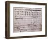 Autograph Sheet Music of the Barber of Seville, Opera Buffa by Gioachino Rossini-null-Framed Giclee Print