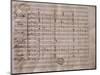 Autograph Sheet Music of the Cantata Il Pianto D'Armonia-null-Mounted Giclee Print