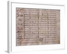 Autograph Sheet Music of the Cantata Il Pianto D'Armonia-null-Framed Giclee Print