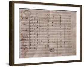 Autograph Sheet Music of the Cantata Il Pianto D'Armonia-null-Framed Giclee Print