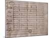 Autograph Sheet Music of the Cantata Il Pianto D'Armonia-null-Mounted Giclee Print