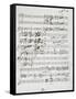 Autograph Sheet Music of Wedding Ball for Francis Duke of Calabria and Maria Sophie of Bavaria-Saverio Mercadante-Framed Stretched Canvas