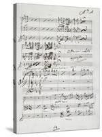 Autograph Sheet Music of Wedding Ball for Francis Duke of Calabria and Maria Sophie of Bavaria-Saverio Mercadante-Stretched Canvas