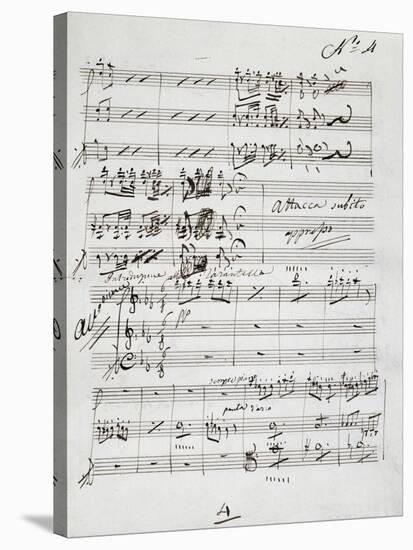 Autograph Sheet Music of Wedding Ball for Francis Duke of Calabria and Maria Sophie of Bavaria-Saverio Mercadante-Stretched Canvas