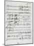 Autograph Sheet Music of Wedding Ball for Francis Duke of Calabria and Maria Sophie of Bavaria-Saverio Mercadante-Mounted Giclee Print