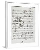 Autograph Sheet Music of Wedding Ball for Francis Duke of Calabria and Maria Sophie of Bavaria-Saverio Mercadante-Framed Giclee Print