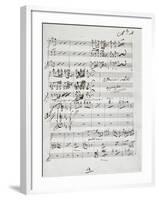 Autograph Sheet Music of Wedding Ball for Francis Duke of Calabria and Maria Sophie of Bavaria-Saverio Mercadante-Framed Giclee Print