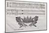 Autograph Sheet Music-Alessandro Marcello-Mounted Giclee Print