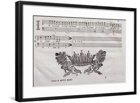 Autograph Sheet Music-Alessandro Marcello-Framed Giclee Print