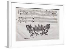 Autograph Sheet Music-Alessandro Marcello-Framed Giclee Print