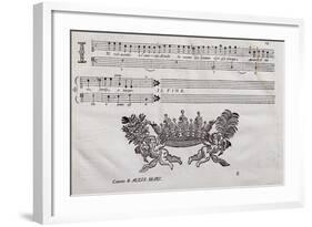 Autograph Sheet Music-Alessandro Marcello-Framed Giclee Print