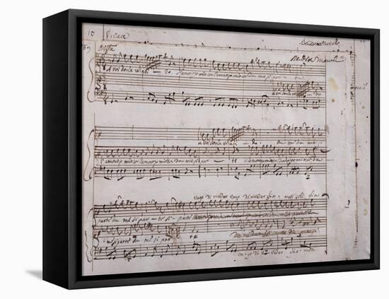 Autograph Sheet Music-Benedetto Marcello-Framed Stretched Canvas