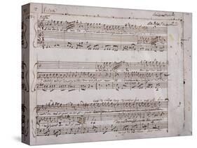 Autograph Sheet Music-Benedetto Marcello-Stretched Canvas