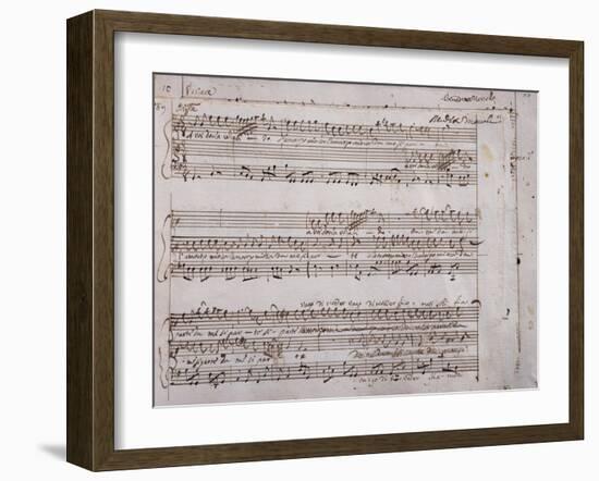 Autograph Sheet Music-Benedetto Marcello-Framed Giclee Print