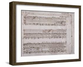 Autograph Sheet Music-Benedetto Marcello-Framed Giclee Print