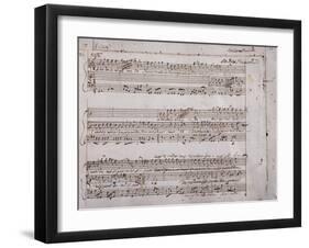 Autograph Sheet Music-Benedetto Marcello-Framed Giclee Print