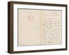 Autographed Letter from Claude Monet to Paul Leon Relating His First Operation-Claude Monet-Framed Giclee Print