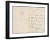 Autographed Letter from Claude Monet to Paul Leon Relating His First Operation-Claude Monet-Framed Giclee Print