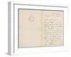 Autographed Letter from Claude Monet to Paul Leon Relating His First Operation-Claude Monet-Framed Giclee Print