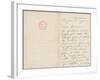 Autographed Letter from Claude Monet to Paul Leon Relating His First Operation-Claude Monet-Framed Giclee Print