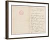 Autographed Letter from Claude Monet to Paul Leon Relating His First Operation-Claude Monet-Framed Giclee Print