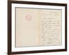 Autographed Letter from Claude Monet to Paul Leon Relating His First Operation-Claude Monet-Framed Giclee Print