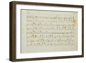 Autographed Manuscript Signed and Dedicated of the Grande Valse Brilliante, Opus 18 in E Flat Major-Fryderyk Chopin-Framed Giclee Print