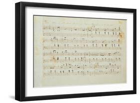 Autographed Manuscript Signed and Dedicated of the Grande Valse Brilliante, Opus 18 in E Flat Major-Fryderyk Chopin-Framed Giclee Print