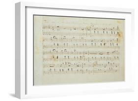 Autographed Manuscript Signed and Dedicated of the Grande Valse Brilliante, Opus 18 in E Flat Major-Fryderyk Chopin-Framed Giclee Print