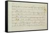 Autographed Manuscript Signed and Dedicated of the Grande Valse Brilliante, Opus 18 in E Flat Major-Fryderyk Chopin-Framed Stretched Canvas