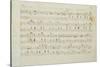 Autographed Manuscript Signed and Dedicated of the Grande Valse Brilliante, Opus 18 in E Flat Major-Fryderyk Chopin-Stretched Canvas