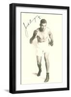 Autographed Photo of Jack Dempsey-null-Framed Art Print