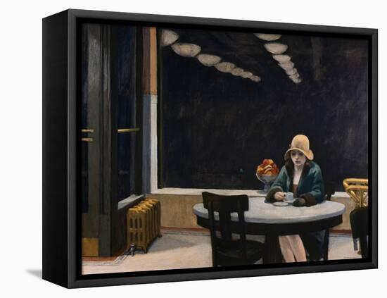 Automat-Edward Hopper-Framed Stretched Canvas
