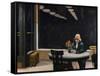 Automat-Edward Hopper-Framed Stretched Canvas