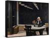 Automat-Edward Hopper-Framed Stretched Canvas