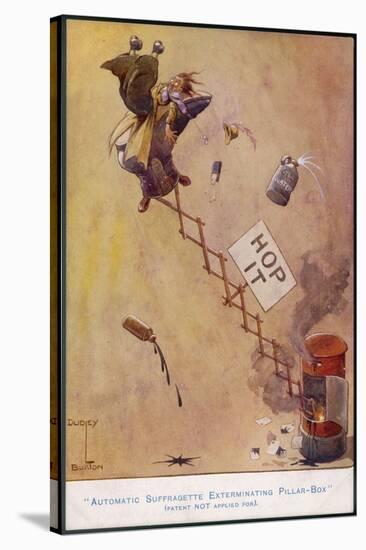 "Automatic Suffragette Exterminating Pillar-Box", a Comment on Militant Suffragettes-Dudley Buxton-Stretched Canvas