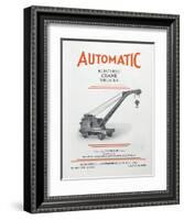Automatic Transportation Company's Electric Crane Trucks-null-Framed Giclee Print