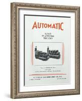 Automatic Transportation Company's Load Platform Trucks-null-Framed Giclee Print