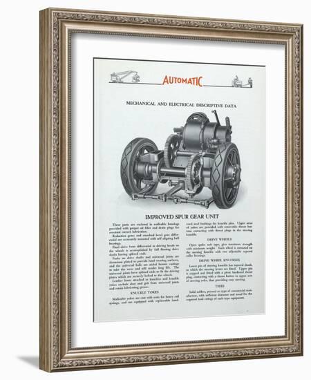 Automatic Transportation Company's Spur Gear Units-null-Framed Giclee Print