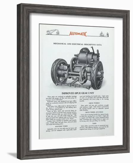 Automatic Transportation Company's Spur Gear Units-null-Framed Giclee Print