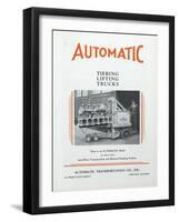 Automatic Transportation Company's Tiering Lifting Trucks-null-Framed Giclee Print